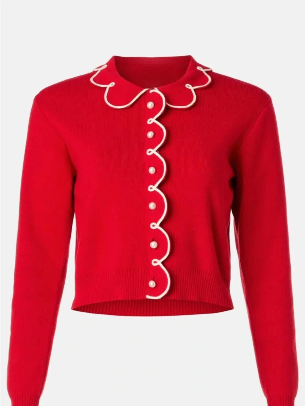 Rachel Antonoff Cupcake Cardigan in Red, Large